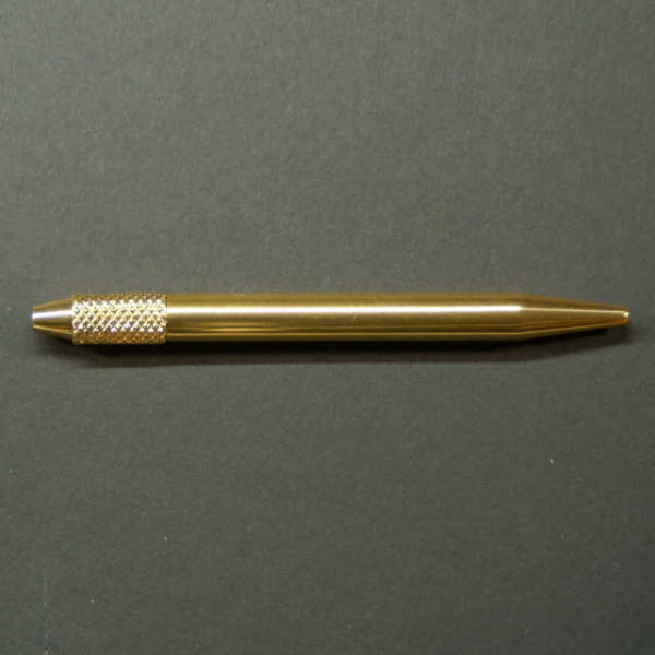 Gold colored aluminium pen holder
