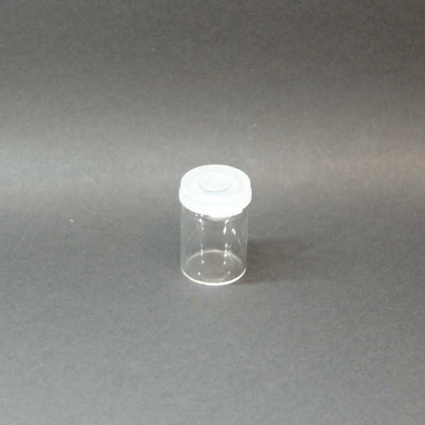 10ml dumpy jar, snap-on cap (glass)