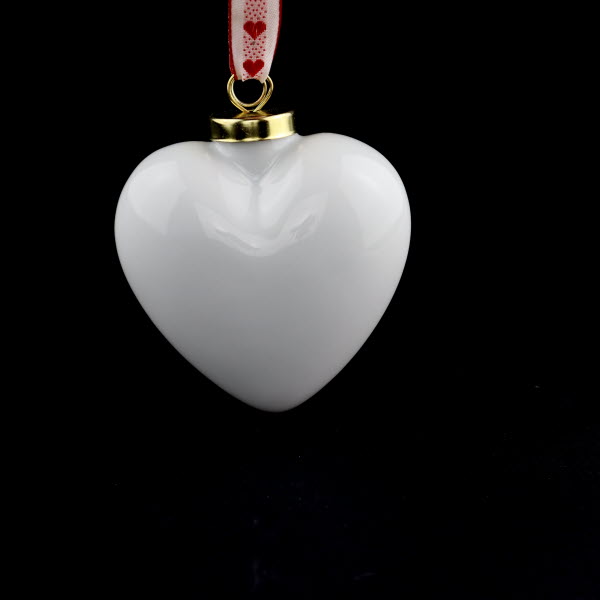 Christmas bauble heart shaped