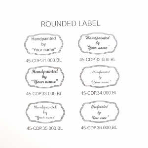 rounded label