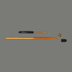 Thick gold pen with cleaning needle